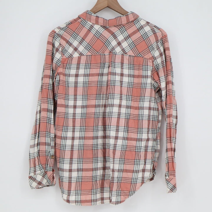 Sonoma Goods For Life Flannel Shirt Womens Medium Multi Plaid Cotton Button Up