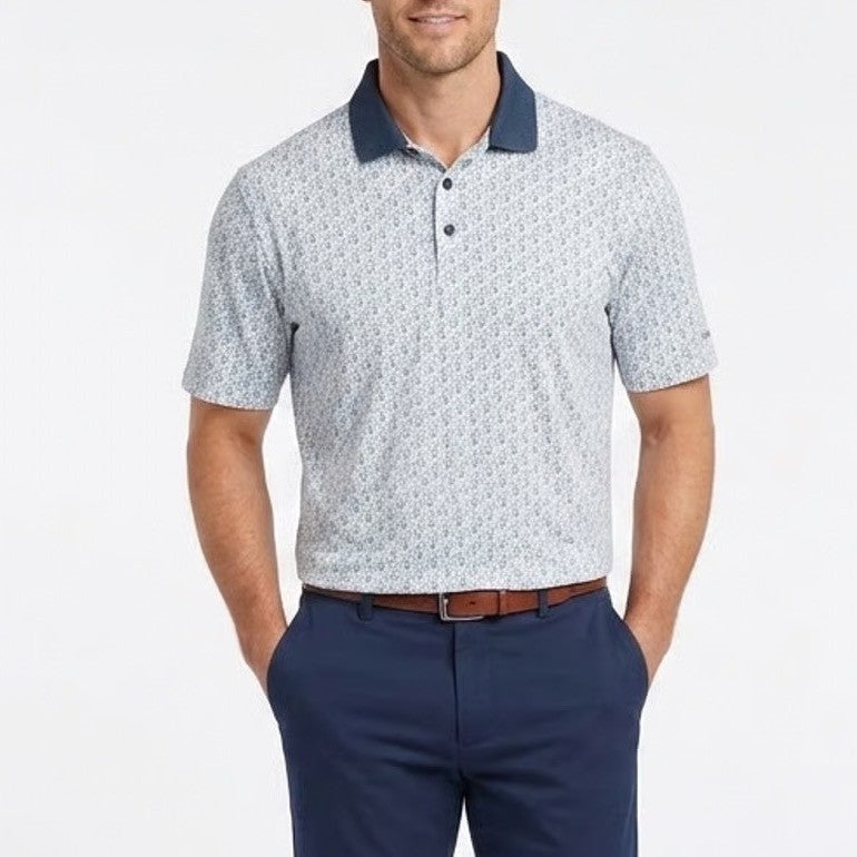 Walter Hagen Mens Performance 11 Bloody Mary Golf Polo Shirt White Navy Small