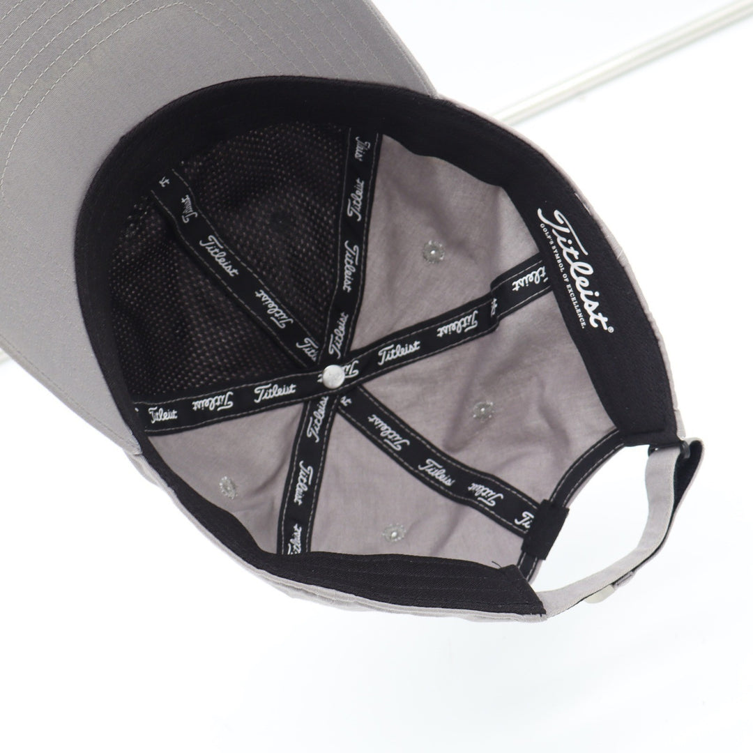 Titleist Golf Hat Gray Adjustable Strapback Embroidered Script Logo Dad Cap