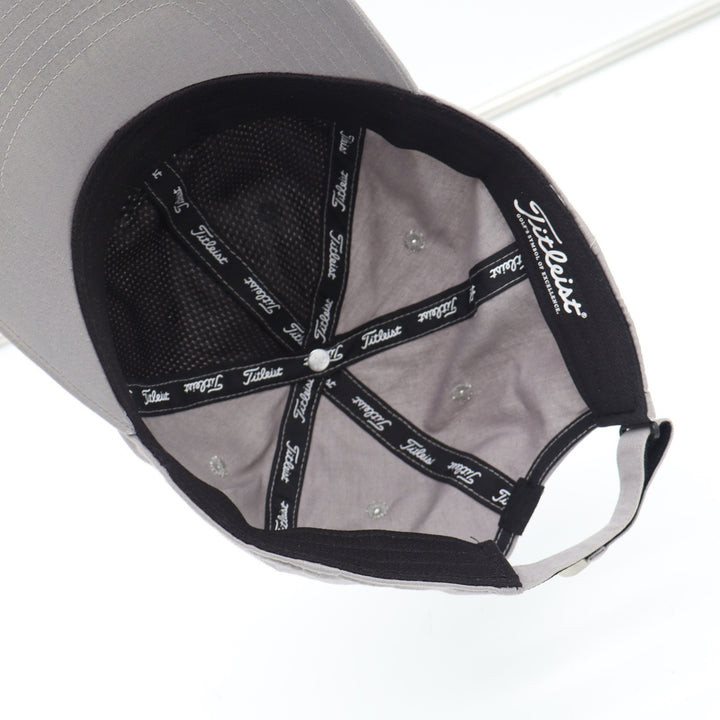 Titleist Golf Hat Gray Adjustable Strapback Embroidered Script Logo Dad Cap