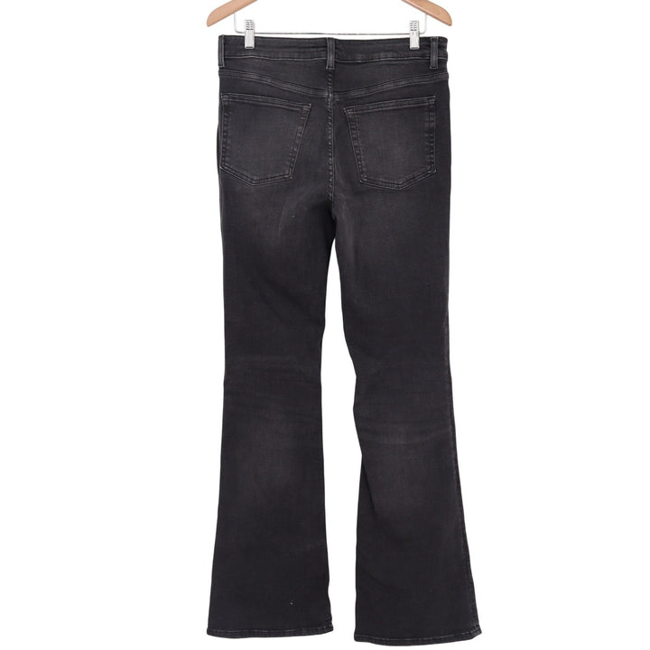 Zara Jeans Womens 10 Flare Black High Rise Stretch Denim Excellent
