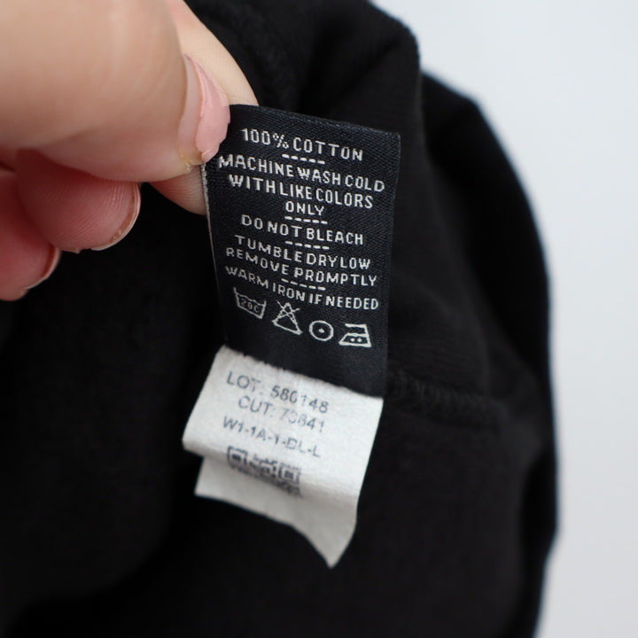 American Giant Womens Black Cotton Full Zip Hoodie Sweatshirt Size L
