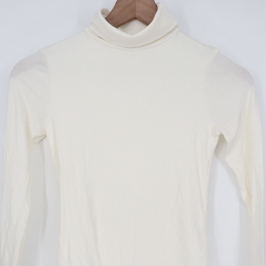Naked Wardrobe Cream Turtleneck Long Sleeve Bodice XL Off-White