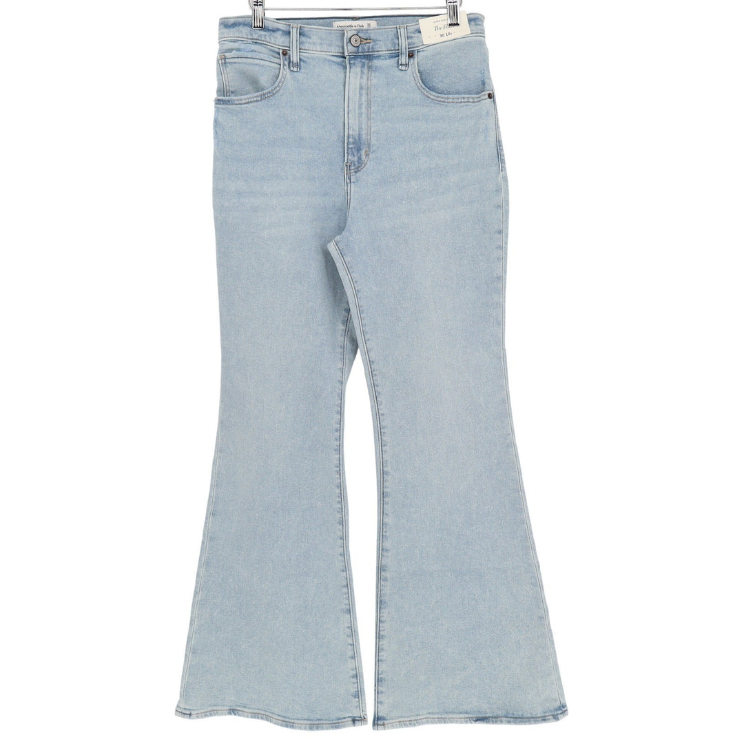 Abercrombie & Fitch Ultra High Rise The Flare Jeans Light Wash 30/10S Short NEW