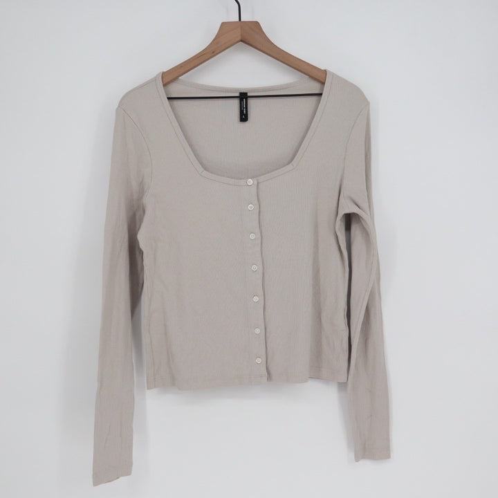 American Giant Women's Luxe Rib Square Neck Cardigan Size L