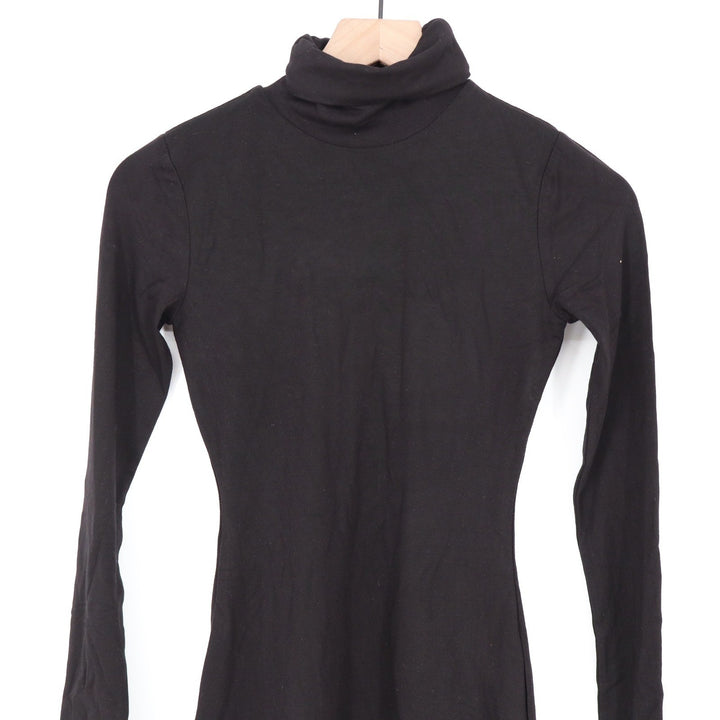 Naked Wardrobe Black Turtleneck Long Sleeve Bodycon Mini Dress Small