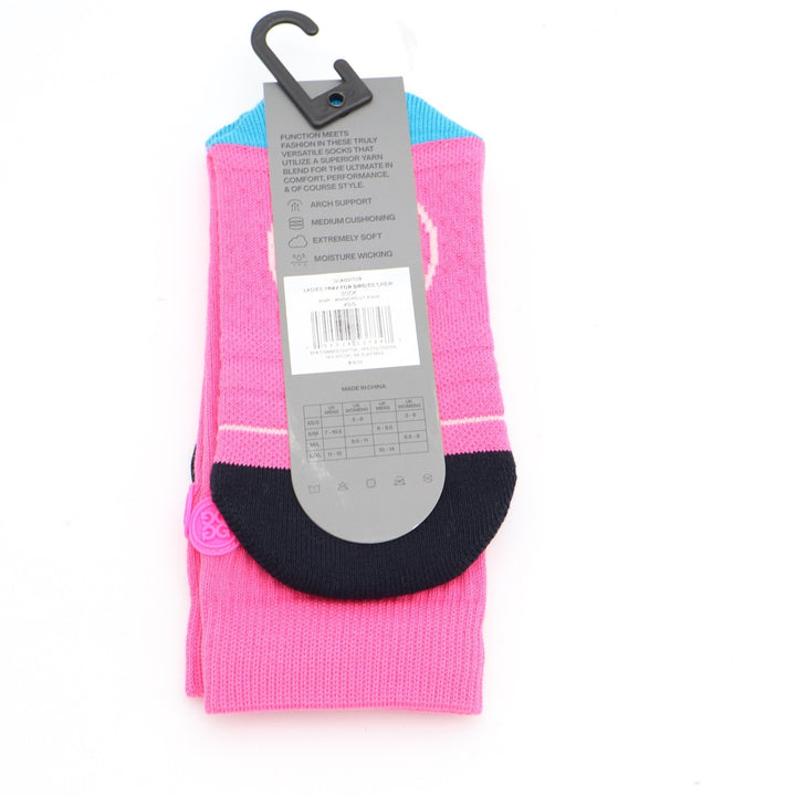 G/FORE Ladies Pray For Birdies Crew Golf Socks Knockout Pink XS/S
