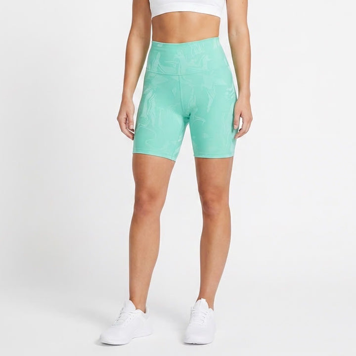 Gymshark Teal Marble Print Scrunch Butt High Waisted Athletic Shorts Small