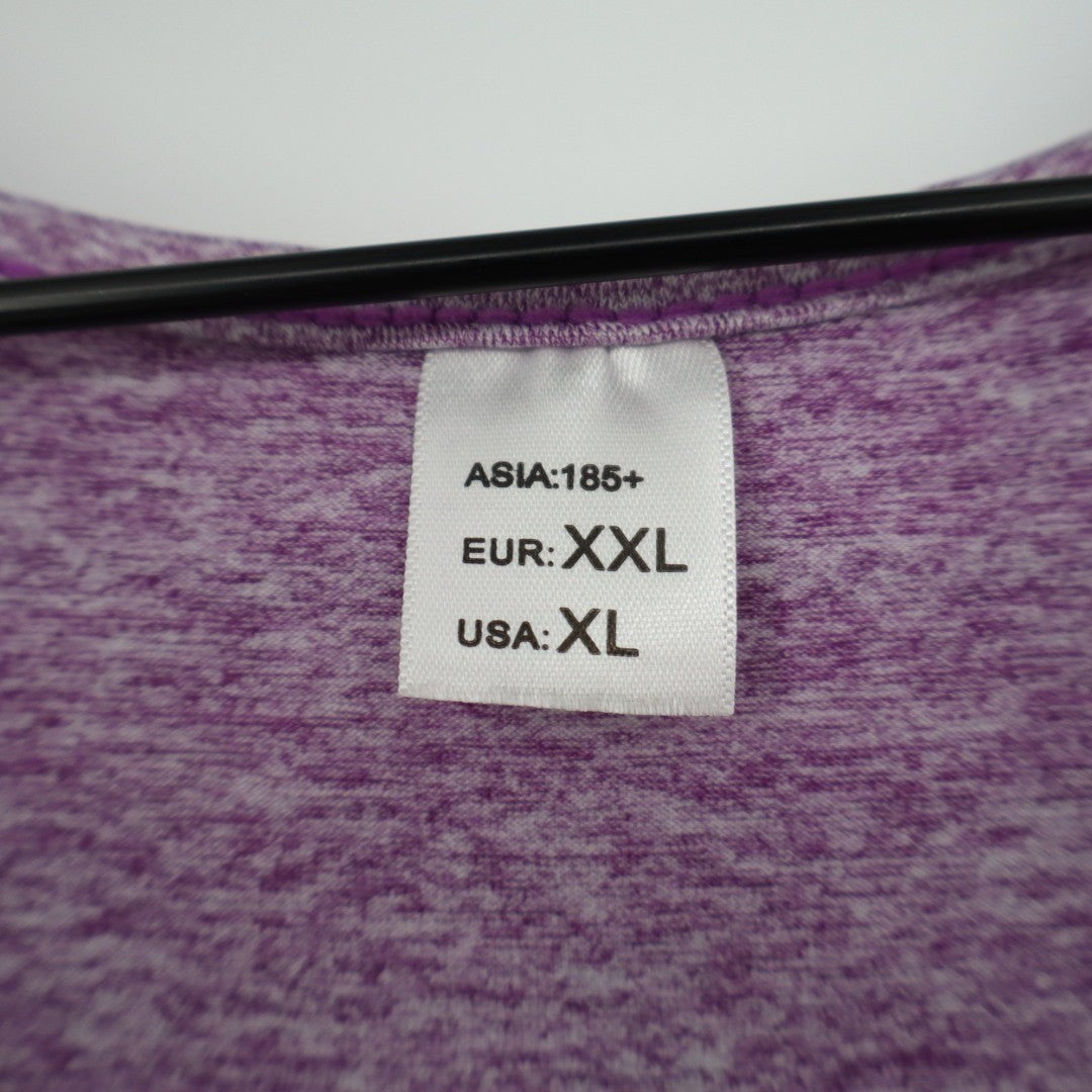 Neleus Active Tank Top Womens XL Purple Space Dye Scoop Neck Pullover Racerback