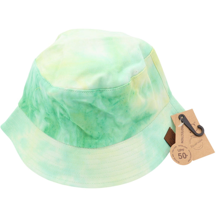 C.C Bucket Hat Women's OS Mint Green Tie Dye Reversible UPF 50+ New