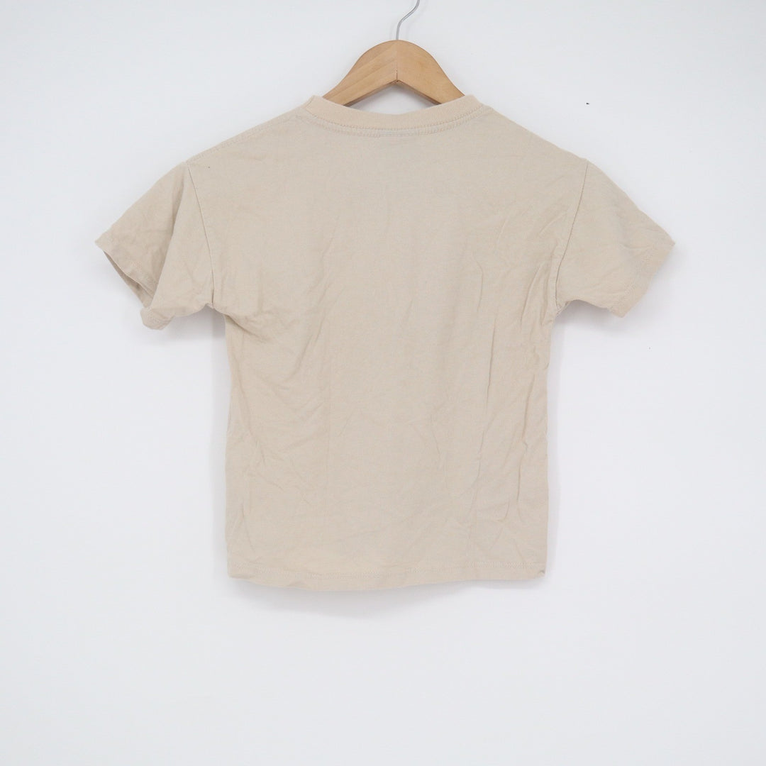 Cotton On Kids Nirvana Smiley Face Graphic T-Shirt Tan Pink Size 4 Band Tee