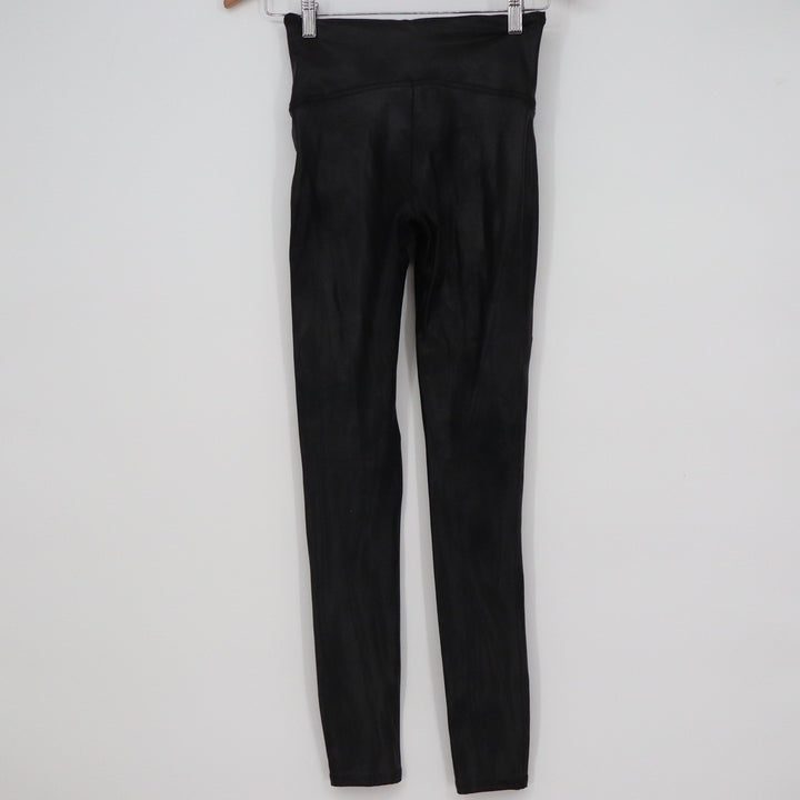 Spanx Faux Leather Leggings Black High Rise Shaping Skinny Pants Medium M M/M