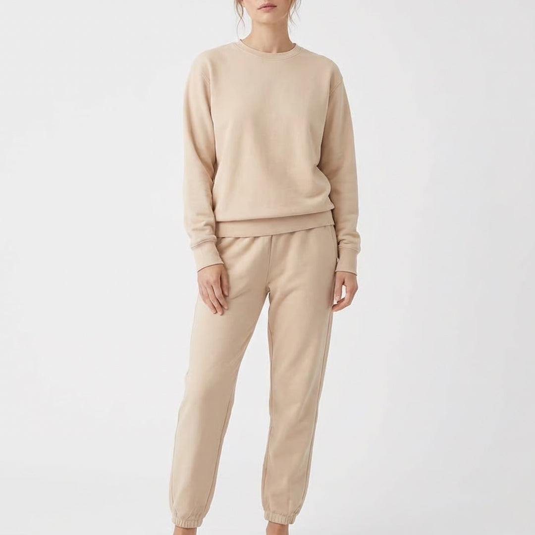 Naked Wardrobe Tan Beige Sweatshirt and Joggers Set XL NEW