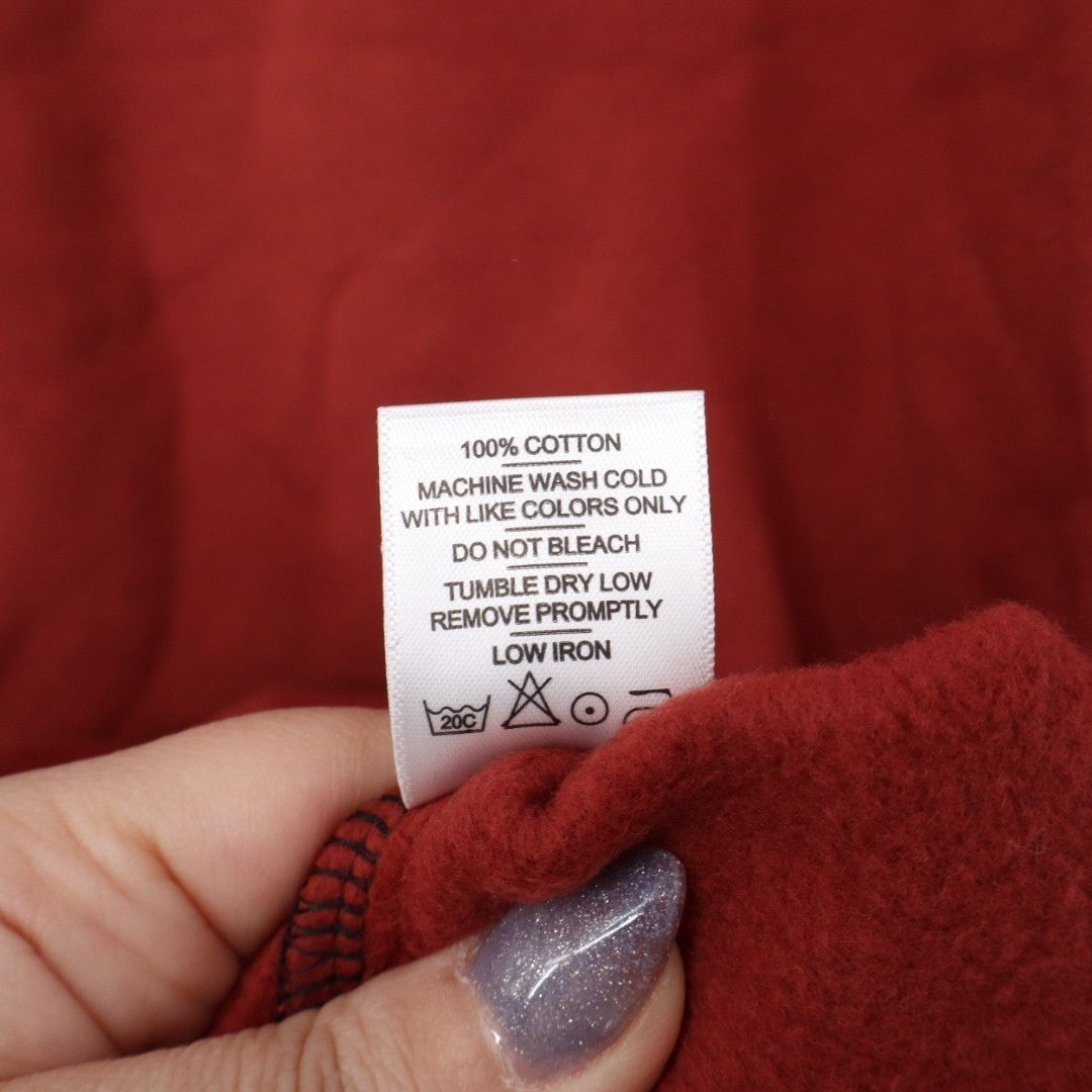 American Giant French Rib T-Shirt Mens XL Red Black Colorblock Cotton Pullover