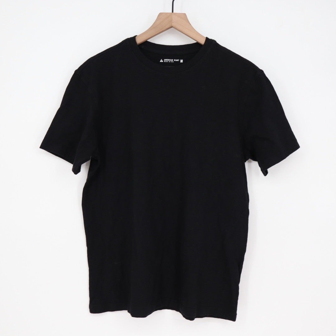 American Giant Classic T Shirt Black Crew Neck Short Sleeve Made in USA Size M
