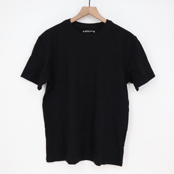 American Giant Classic T Shirt Black Crew Neck Short Sleeve Made in USA Size M