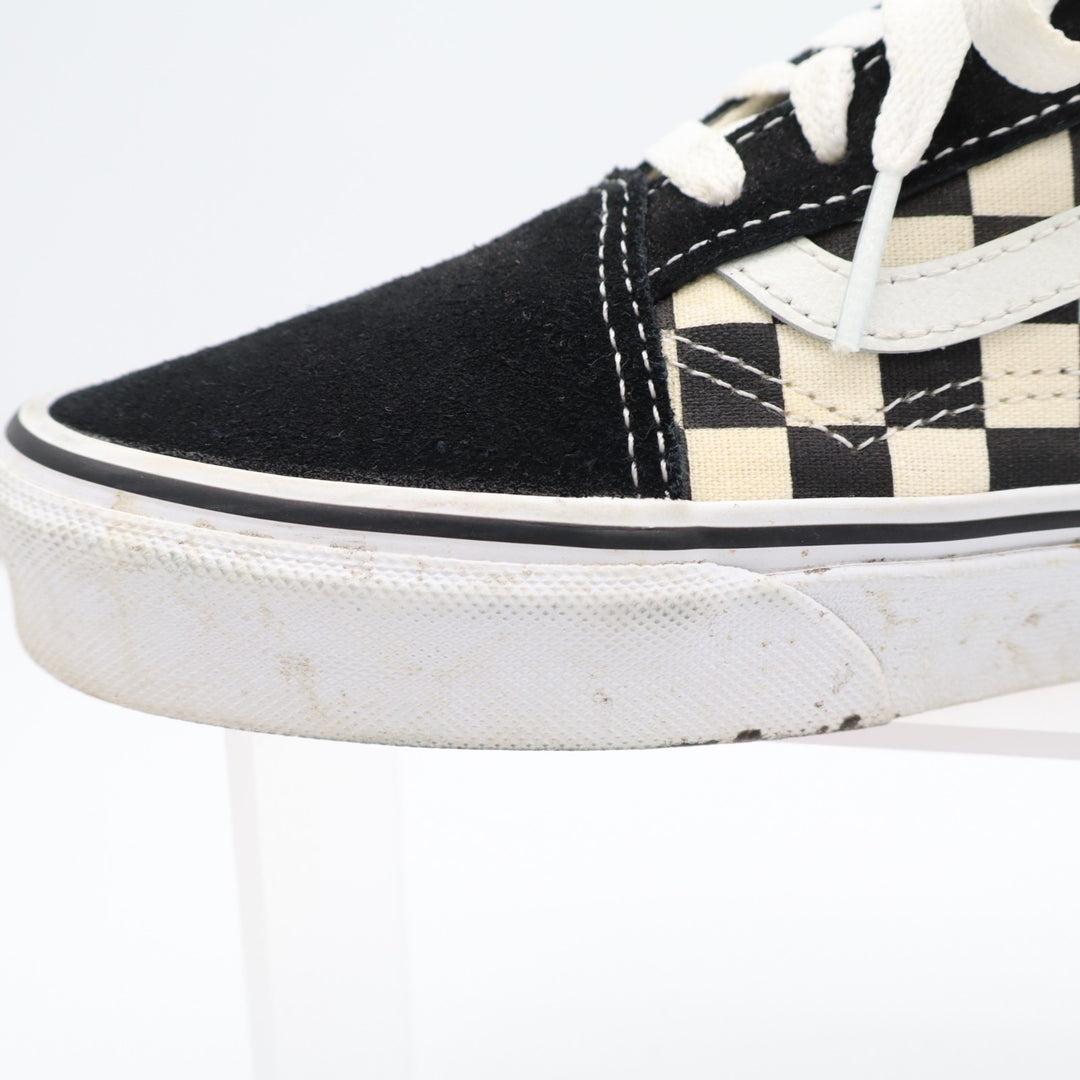 Vans Old Skool Sneakers Unisex M8/W9.5 Black White Check Round Toe Skate Shoes