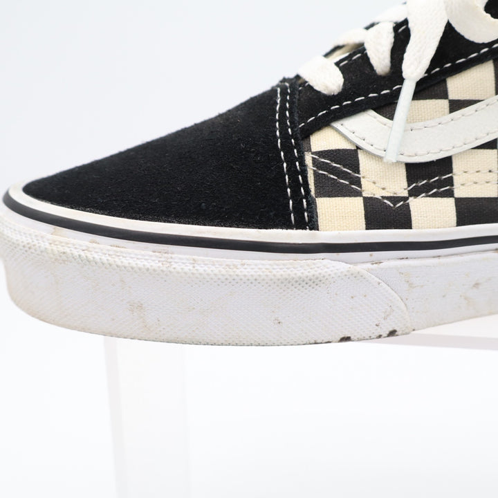 Vans Old Skool Sneakers Unisex M8/W9.5 Black White Check Round Toe Skate Shoes