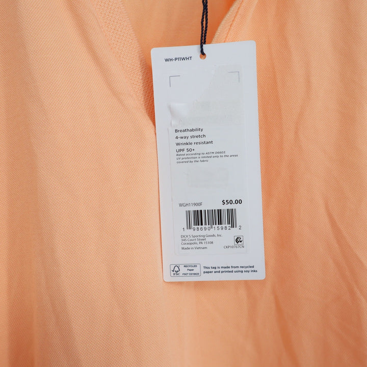Walter Hagen Performance II Womens Sleeveless Polo Shirt Peach Orange XS