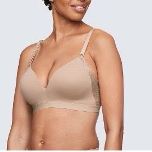Warners Simply Perfect Super Soft Wirefree Bra Womens 34A Nude Adjustable Strap