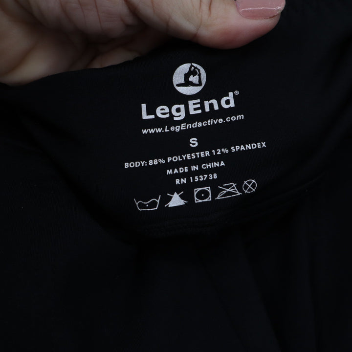 LegEnd Active Womens Black High Waisted Joggers Tapered Sweatpants Size S