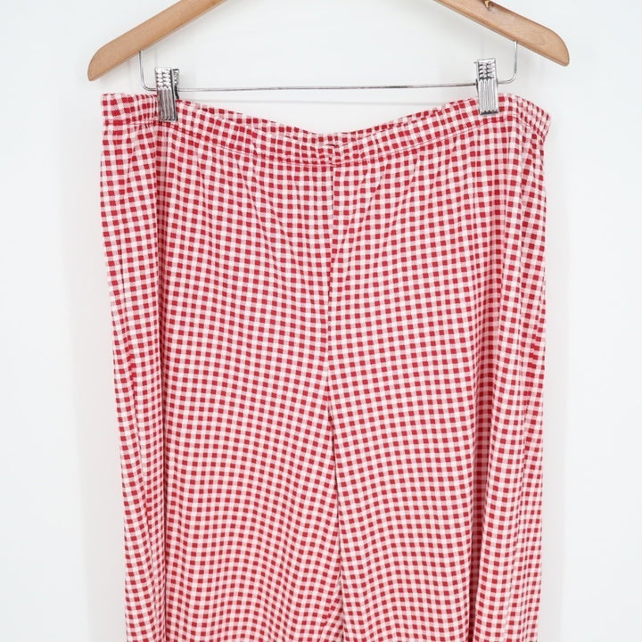Charter Club Intimates Pajama Pants Womens XL Red White Gingham Check Sleepwear