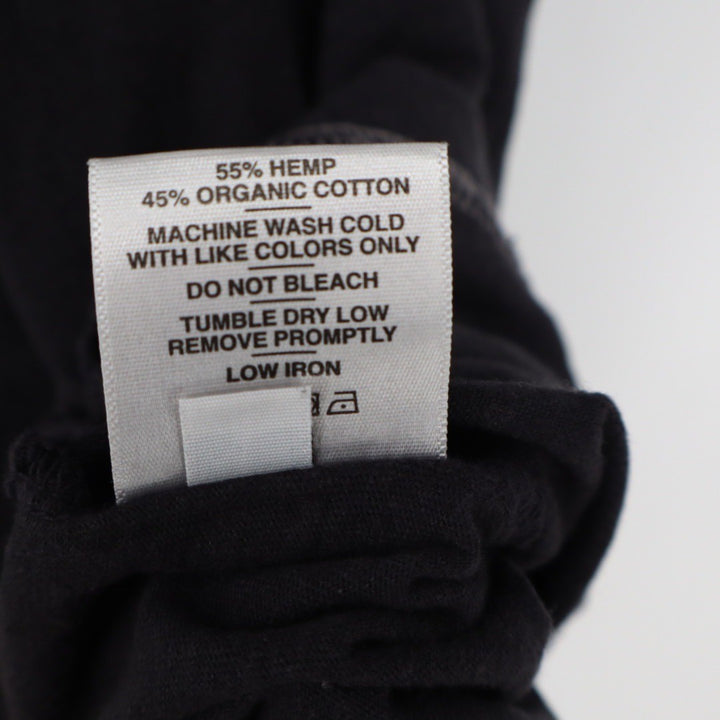 American Giant Mens Black Crew Neck T Shirt Size L Made in USA Hemp Cotton Blend
