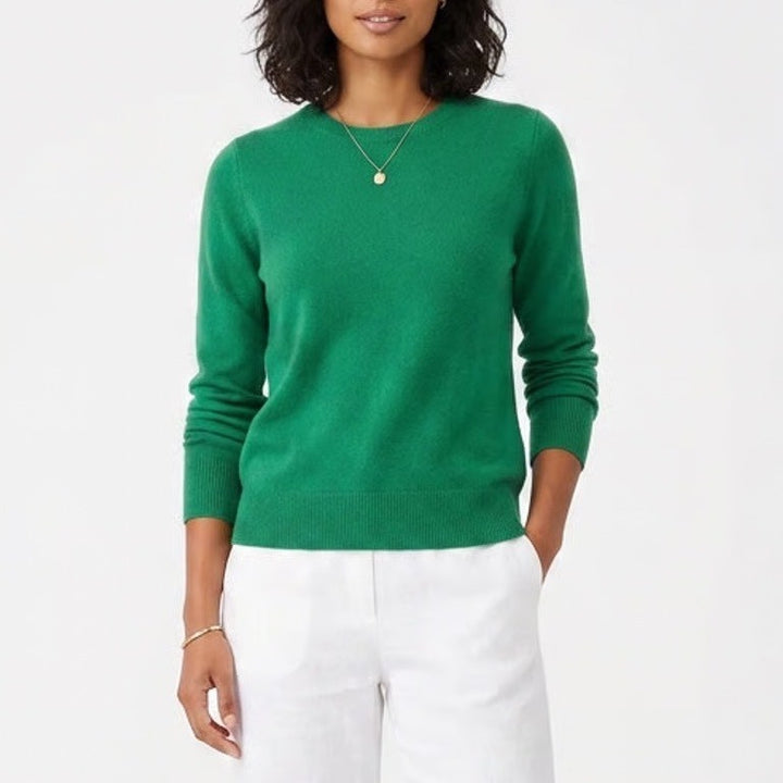 A New Day Womens Green Crewneck Long Sleeve Pullover Sweater Size M
