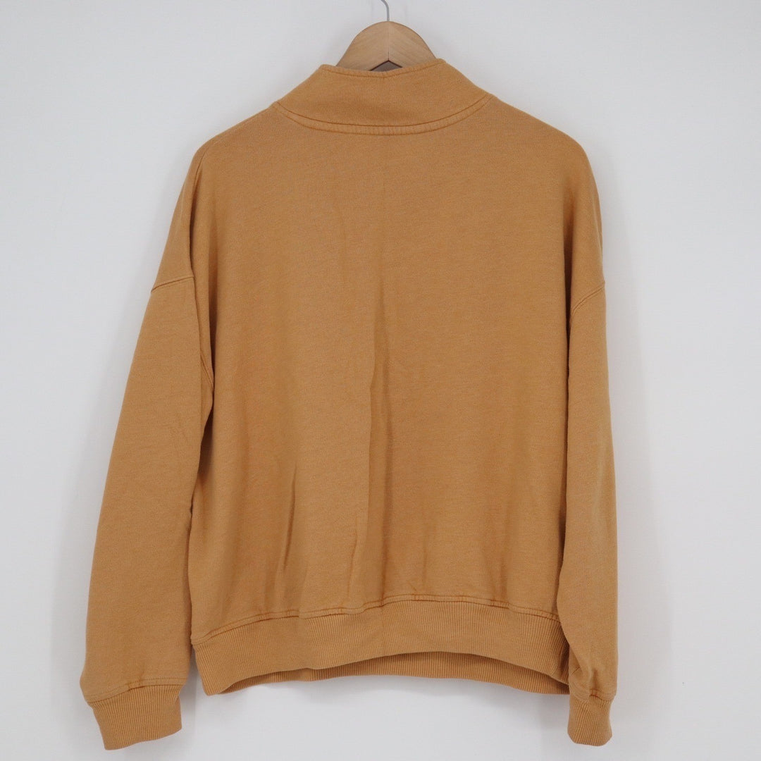 SO Lounge Life Quarter Zip Sweatshirt Mustard Yellow XL