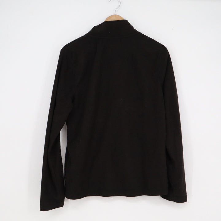 Danskin Now Womens Black Full Zip Fleece Jacket Mock Neck L 12-14