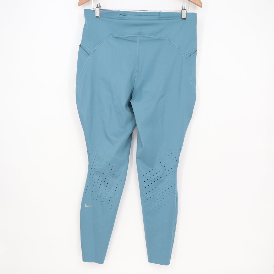 Nike Swift Dri-FIT Womens XL Blue Teal Running Leggings Pockets