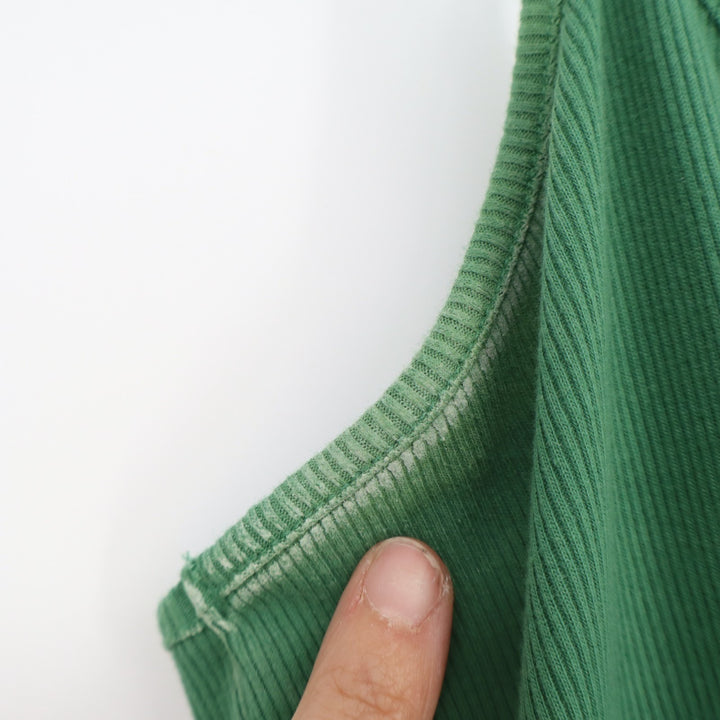 Wild Fable Mini Dress Womens Medium Green Cotton Stretch Ribbed Spaghetti Strap