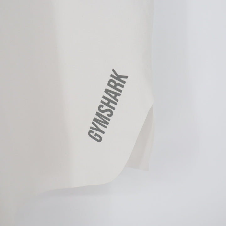 Gymshark Womens White Running Shorts XL Wide Waistband Athletic Activewear