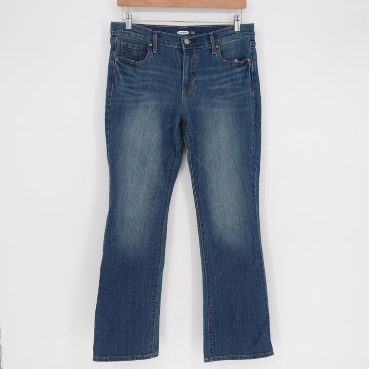 Old Navy Curvy Boot-Cut Jeans Womens 8 Short Medium Wash Blue Stretch Pants