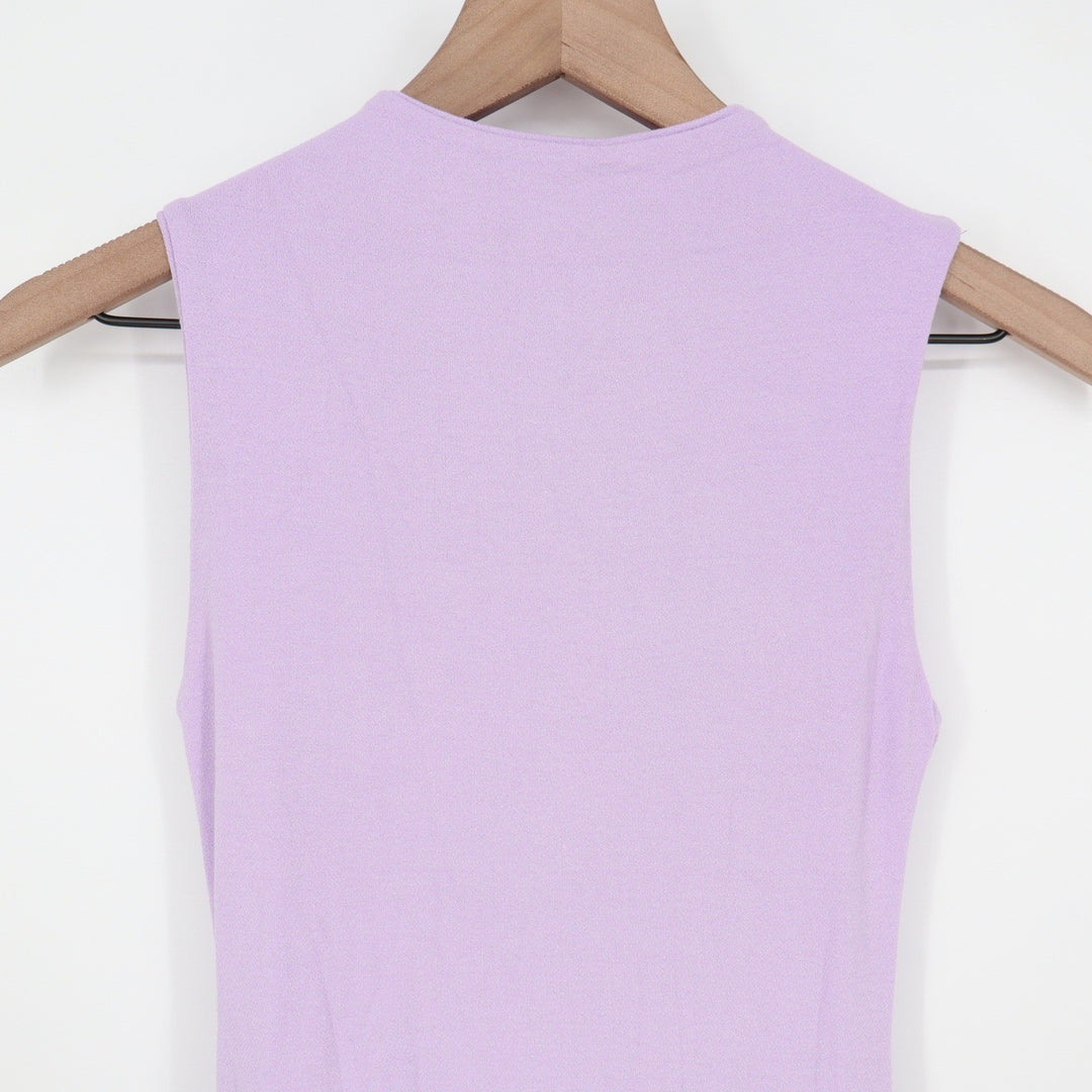 Naked Wardrobe Baby Mama Lilac Purple Mock Neck Sleeveless Romper S
