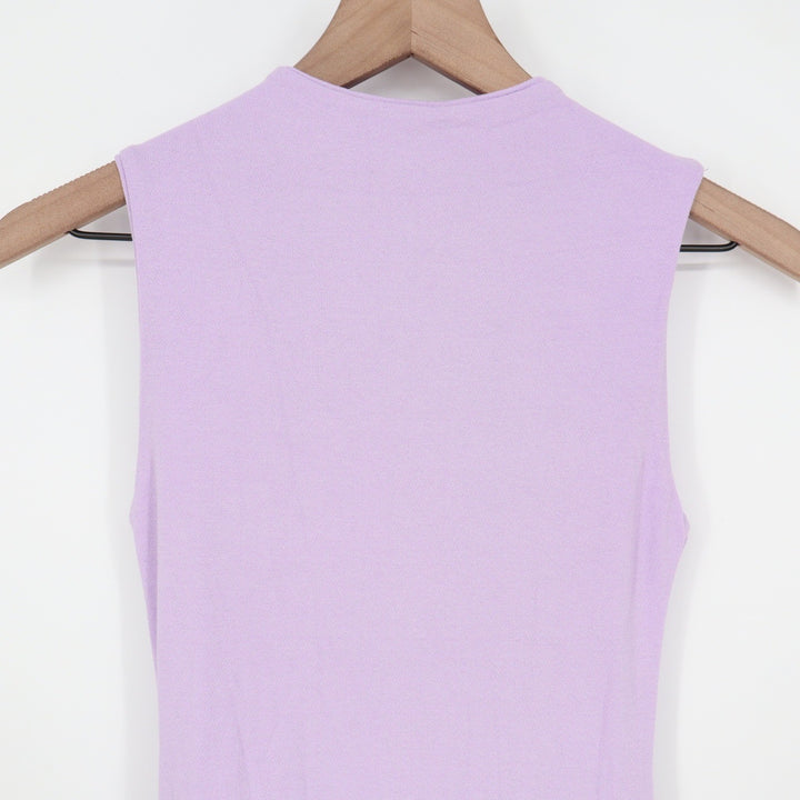 Naked Wardrobe Baby Mama Lilac Purple Mock Neck Sleeveless Romper S