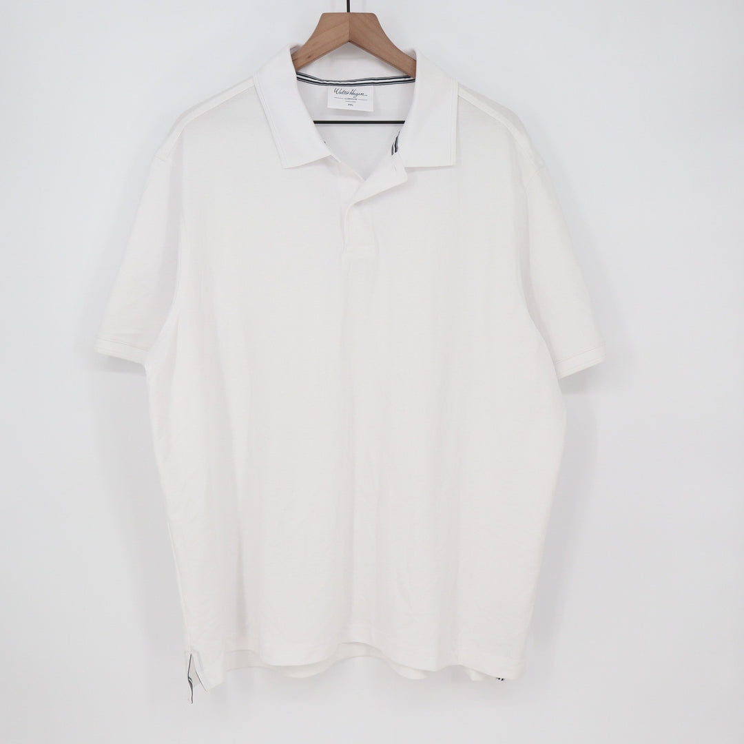 Walter Hagen Clubhouse Mens XXL White Stretch Cotton Blend Golf Polo Shirt