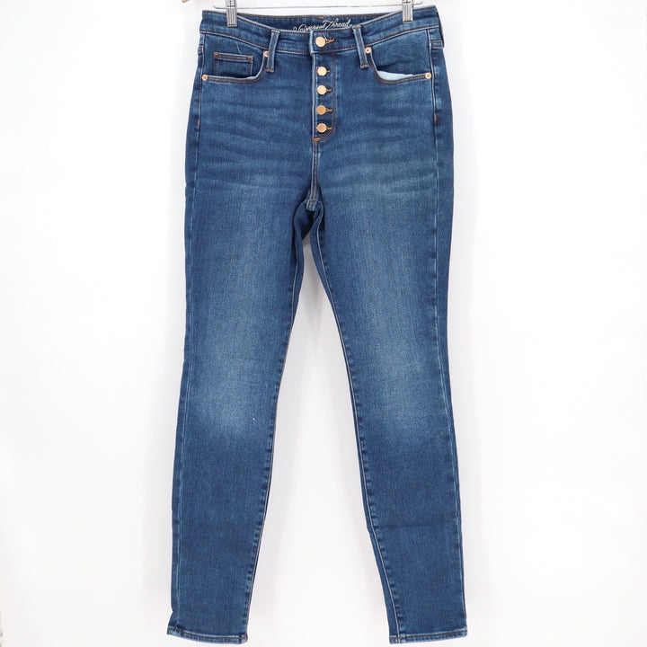 Universal Thread Womens High-Rise Skinny Jeans Dark Wash Button Fly Size 12/31R