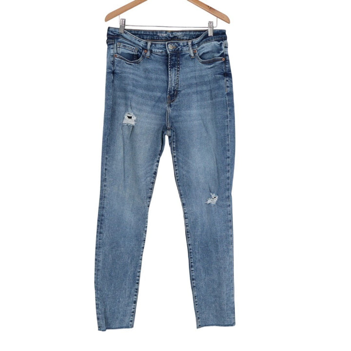 Old Navy Jeans Womens 14 Tall Blue High Rise Secret Smooth Pockets OG Straight