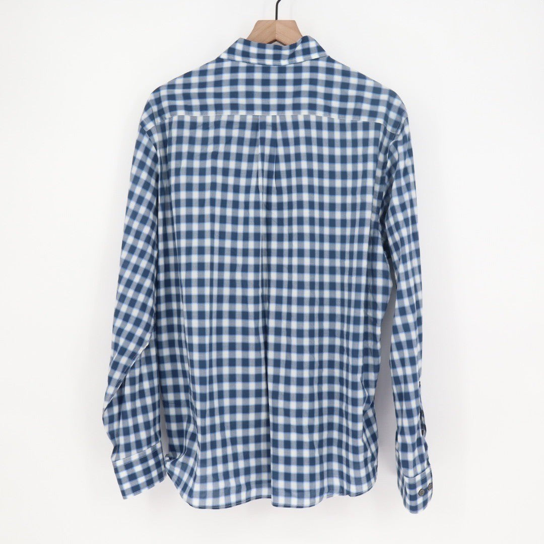 Rodd & Gunn Fit Gingham Check Long Sleeve Button Up Shirt XL Woven in Italy