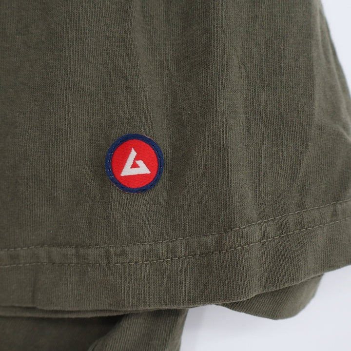 American Giant Crew Tee Shirt Mens 2XL Washed Olive Green Cotton Logo Casual