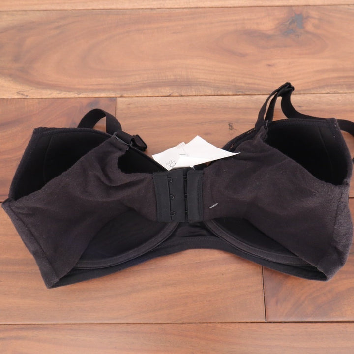 Bali Breathe T-Shirt Bra Womens S Black Lace Detail Adjustable Strap Underwire
