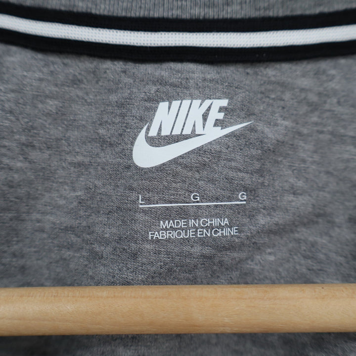 Nike T-Shirt Womens Large Heather Gray Front Pockets Long Sleeve High Low Hem