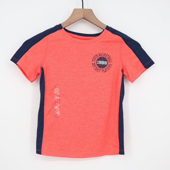 DSG Boys XS 6-7 Pieced Graphic Movement Tee Cabana Coral Basketball