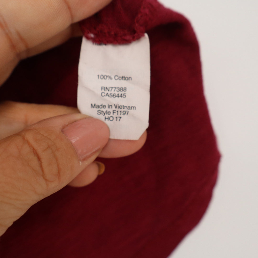 J.Crew Studio Tee Burgundy Red Cotton Short Sleeve T-Shirt Womens Small