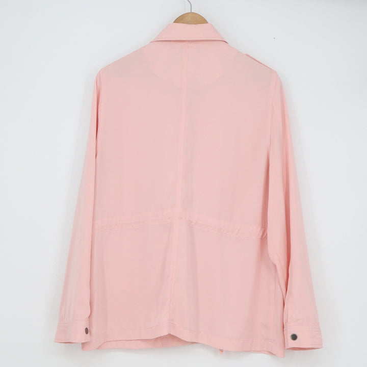 Love Tree Womens Pink Utility Jacket Snap Front Drawstring Waist Large