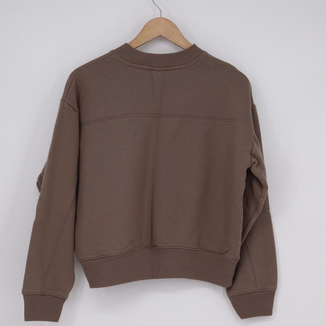 A New Day Womens Brown Crewneck Sweatshirt Size M Relaxed Fit Pullover