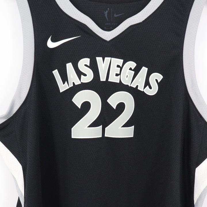 Nike Las Vegas Aces A'ja Wilson 22 Explorer Edition WNBA Jersey Black Womens XL