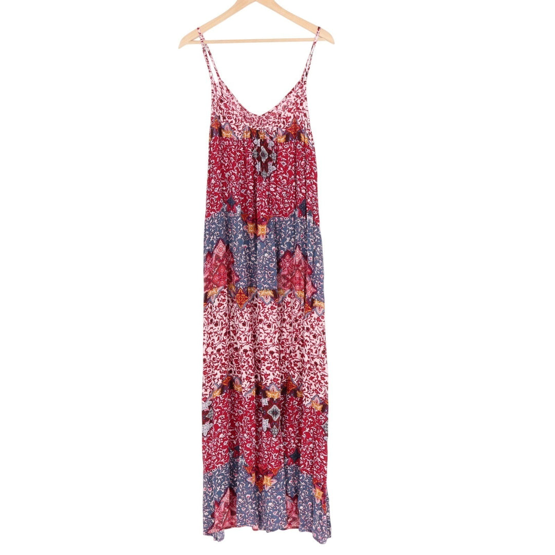 Forever 21 Maxi Dress Womens Small Multicolor Floral Spaghetti Straps Scoop Neck
