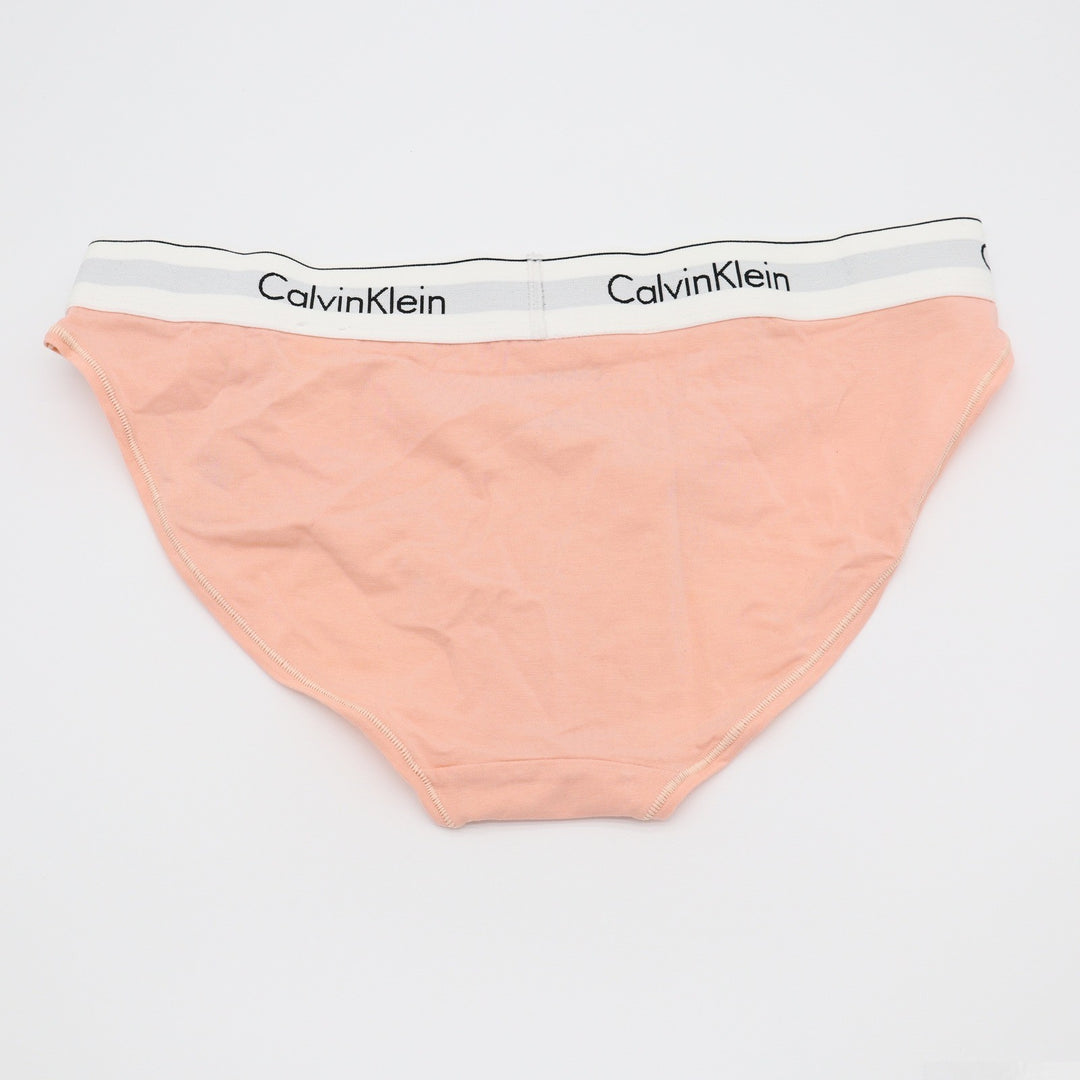 Calvin Klein Modern Cotton Bikini Underwear Peach Pink Logo Waistband F3787 NEW